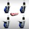 Service Caster 3.5'' SS Blue Poly Swivel 1-7/8'' Expanding Stem Caster Set 2 Total Lock Brakes, 4PK SCC-SSEXTTL20S3514-PPUB-BLU-2-S2-178 - alternate 3